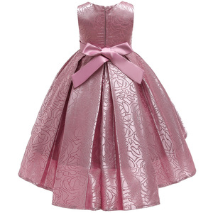 Vestido de Fiesta para Niñas con Lazo de Princesa y Estampado Floral, Venta al Por Mayor - Product Image 3