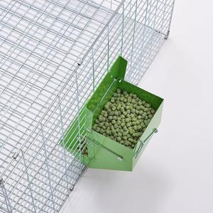 Mangeoire à lapins rectangulaire en métal galvanisé de haute qualité, écologique et durable, pour petits animaux, lapins, cochons d'Inde, fournitures pour animaux de compagnie - Product Image 3