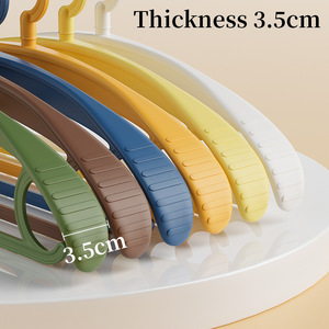 <b>Plastic</b> Non Marking Clothes Hanger Widened Thickened Non Slip Adult Coat Hanger Household Use Autumn Winter - Product Image 3