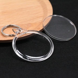 Llavero de Acrílico Transparente para Insertar Fotos, Llavero Redondo de Plástico con Broche, para Recuerdos Promocionales al por Mayor - Product Image 5