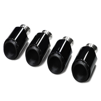 SYPES voiture acier inoxydable fibre de carbone système de pointe d'échappement Quad silencieux pointe tuyaux d'échappement pour 2011-2014 porsche Cayenne 958-1