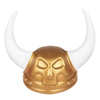 Casque de carnaval en plastique à cornes, pour Halloween, danemark, Viking, guerrier, styliste, vente en gros