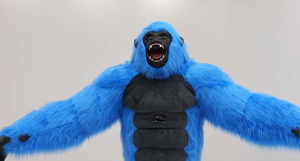 Vendita calda gigante peluche gonfiabile Gorilla mascotte Costume divertente del partito dei cartoni animati personaggio degli animali per adulti Halloween mascotte - Product Image 5
