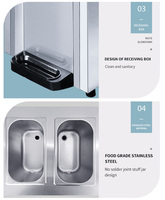 Stock Disponible A126 Promotion Machine à Glace Soft Servie à 3 Parfums de Comptoir pour Rouleau, Cornet, Gelato et Fruits