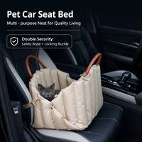 Sac de transport portable pour animaux de compagnie en tissu Oxford avec fermeture éclair, lit pour chat et chien, nid d'hiver pour voyage en voiture, double usage, chaud