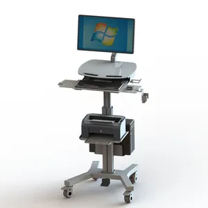 Carrello per computer medico Mobile personalizzato con staffa per Scanner scheda di attività a doppio mouse postazione di lavoro per monitor ospedaliero