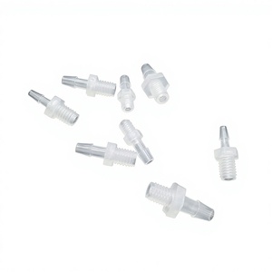 Raccords de tuyauterie polis 1/4-28 BSPT M5/M6, adaptateur en polypropylène naturel à filetage mâle, raccord cannelé en plastique <span class=keywords><strong>BSPP</strong></span> moulé - Product Image 4