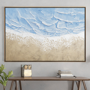 Ocean Wave Thick Art Artista simple 100% pintado a mano de alta calidad decoración del hogar pintura al óleo abstracta moderna - Product Image 4