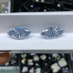 Fancy Shape Loose Moissanite Diamond Jewelry Pear Radiant Emerald Cut Blue Color Moissanite with GRA Certificate Price Per carat
