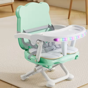 Chaise de <span class=keywords><strong>repas</strong></span> portable multifonctionnelle en plastique pour enfants, siège rehausseur pliable pour usage extérieur et hôtelier, design moderne - Product Image 1