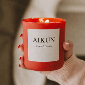 Vela Aromática AIKUN en Vaso de Vidrio Premium con Cera de Soya de Larga Duración para Ambiente Hogareño - Product Image 3