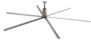 Ventilateur industriel HVLS de grande taille RTFANS, 24 pieds, pales en aluminium, moteur et engrenages à haut débit d'air, ventilateur de grande puissance - Product Image 5
