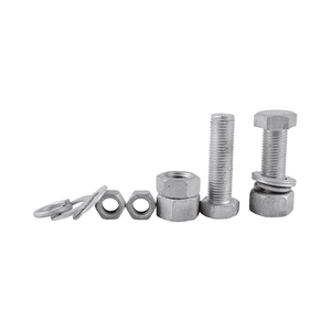 उच्च शक्ति स्टील हेक्स सिर बोल्ट उच्च जस्ता गर्म-डुबकी गैल्वेनाइजेशन दीन मानक A2-70 के साथ डबल अंत करना - Product Image 2