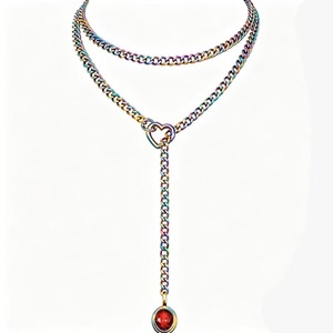 Nouveau Collier en Acier Inoxydable avec Boucle Cœur et Cristal Géométrique, Style Simple et Polyvalent, Tendance Printemps, Populaire en Europe et aux États-Unis, pour <span class=keywords><strong>Photos</strong></span> <span class=keywords><strong>de</strong></span> Rue - Product Image 5