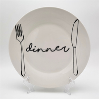 Assiette plate en porcelaine blanche 7,5 pouces, design moderne, écologique, pour restaurant, hôtel, maison, salle à manger