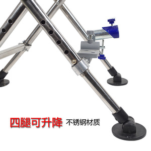 เก้าอี้ตกปลาแบบพับได้แบบพกพาสแตนเลสน้ำหนักเบาขนาดกะทัดรัดใช้กลางแจ้ง - Product Image 4
