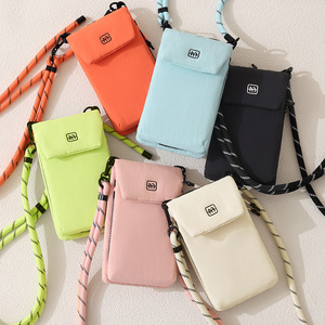 Lightweight Vertical Crossbody Bag With Wallet Function For Mobile Phone And <b>Documents</b> In Multiple Colors - Product Image 1