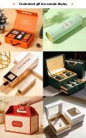 Boîtes en carton bleu de qualité supérieure avec logo personnalisé, boîte cadeau de luxe pour parfums et cosmétiques avec gaufrage et dorure à chaud