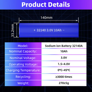ระบบจัดเก็บพลังงานภายในบ้าน CATL รุ่น 32140 เซลล์ SIB 10Ah 10000mAh แบตเตอรี่ลิเธียมโซเดียม-ไอออนกราฟีน ประเภทผลิตภัณฑ์ของ CATL โซเดียม-ไอออน - Product Image 3