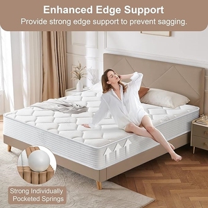 Kích thước đầy đủ nệm 10 inch, công ty trung bình, lai Bộ nhớ bọt matress trong một hộp - Product Image 2