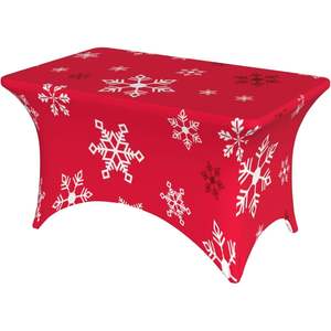 Elegant 4ft Stretch Spandex <b>Table</b> <b>Cover</b> Rectangular Shape for Christmas Bell Theme Parties Weddings Events Stock! Hotels - Product Image 2