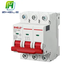 ZHELE DC disjoncteur 1P2P3P4P 6A 10A 16A 20A 25A 32A 40A 50A 63A 6KA 500V 750V 1000V MCB ac dc mini minyatür devre kesiciler