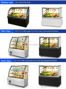Torta frigorifero diretto/raffreddamento ad aria frigorifero frigorifero desktop/verticale vetrina torta display frigorifero per la vendita commerciale