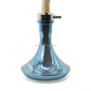 Ingrosso di fabbrica Narghilè in legno e alluminio con base in vetro, vaso completo in legno, accessori per narghilè - Product Image 4