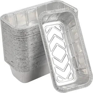 Mini sartén desechable de 750ml para pan, sartén de aluminio, platos de aluminio para alimentos, bandeja para hornear con tapas RE216