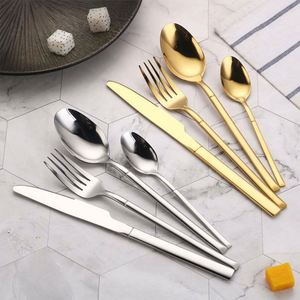 Juego de Cubiertos de Acero Inoxidable Estilo Simple, Personalizado de Fábrica, Cuchara y Tenedor Plateados, para Bodas, Fiestas y Restaurantes, Venta al Por Mayor - Product Image 5