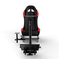 Siège de simulateur de course en cuir noir, siège de jeu pliable pour simulateur de course