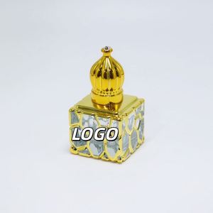Wholesale Empty 10ml UV Coated Luxury Attar Square Roll on Glass Perfume Essential <b>Oil</b> <b>Bottles</b> Arab Dubai Style - Product Image 1
