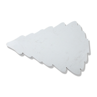Plateau de service rectangulaire en marbre blanc élégant de style nordique COSEN, gravure en forme d'arbre, écologique, 4 pièces, pour hôtel