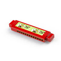 Harmonica buccale colorée pour enfants, instrument de musique à vent, aucune pile n'est requise