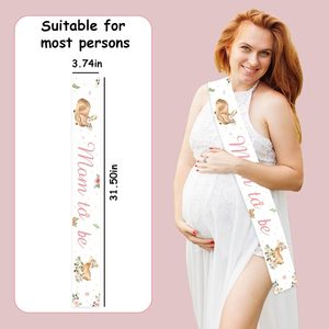<span class=keywords><strong>Oh</strong></span> Deer She Is Almost Here Mom to Be Sash Décorations de fête prénatale pour fille - Product Image 3