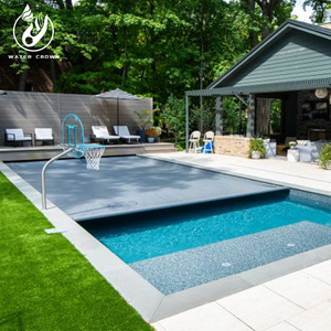 Couverture de <span class=keywords><strong>piscine</strong></span> en PVC personnalisée de haute qualité Water Crown, design carré moderne, imperméable, garantie 1 an, vente directe d'usine - Product Image 1