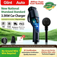 Glint OEM ODM 7KW Niveau 3 DC 3 phases 32A Wi-Fi APP GBT Combo CCS Combo Chargeur portable EVSE Station de recharge mobile Écran LCD 4,3 pouces