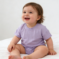 Pyjama bébé nouveau-né en coton doux personnalisé, combinaison à manches courtes, combinaison à bulles, combinaison d'été pour bébé fille et garçon