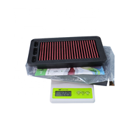 Filtre à air haute performance en coton rouge, lavable et réutilisable, remplacement direct pour Honda