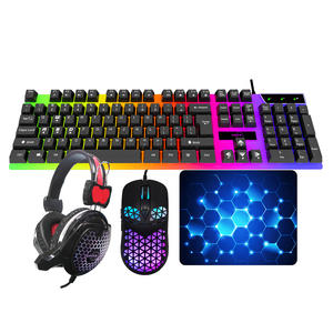 <span class=keywords><strong>Kit</strong></span> de <span class=keywords><strong>clavier</strong></span> de jeu <span class=keywords><strong>Gamer</strong></span> 4 pièces avec design en nid d'abeille - Product Image 3