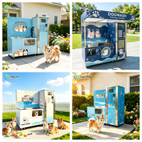 Estación de Lavado de Perros de Autoservicio de Acero Inoxidable 304, Máquina Expendedora Automática de Lavado de Mascotas sin Personal