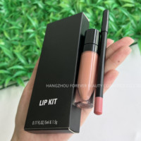 Échantillon Gratuit - Kit Lèvres Mat Noir Nude Marron Rose - Emballage Personnalisé - Marque Privée