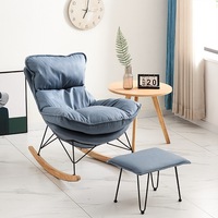Chaise berçante moderne de dossier en bois Offre Spéciale de tissu pour le salon