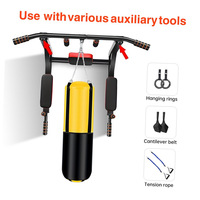 Équipement de fitness multifonctionnel portable SENTI pour la maison, réglable en hauteur, avec barre horizontale et barres parallèles