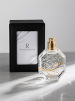 Boîtes personnalisées en verre argenté de 10 ml pour parfums de mariage, contenants de parfum avec aimant en papier, flacons pour parfumerie