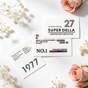 Wholesale Custom Luxury Cotton Woven Tags Soft Fabric Washing Labels Sew‑on Garment Tags For Clothing - Product Image 3