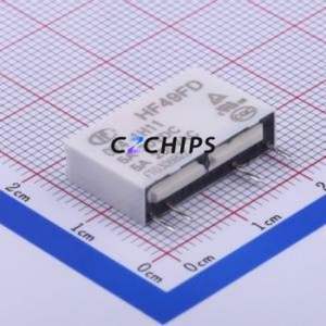 HF49FD/024-1H11 Power Relay SIP,5x20mm Relay 24V 1 Normally Open: 1A (SPST-Normally Open)::: 4 5A-30VDC/5A-250VAC - Product Image 1