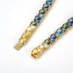 สร้อยข้อมือ <span class=keywords><strong>CZ</strong></span> หลากสีชุบทอง18K - Product Image 4