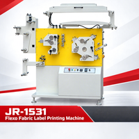 Machine d'impression flexographique pour étiquettes textiles JR-1531, 4 couleurs, largeur 155 mm, certifiée CE, équipement d'impression d'étiquettes pour vêtements