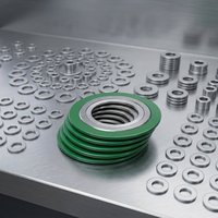 100 Stück Maßgefertigte 304 Edelstahl Spiraldichtungsringe Grüner Metallkern Kreisförmige Industrielle Dichtungskomponente